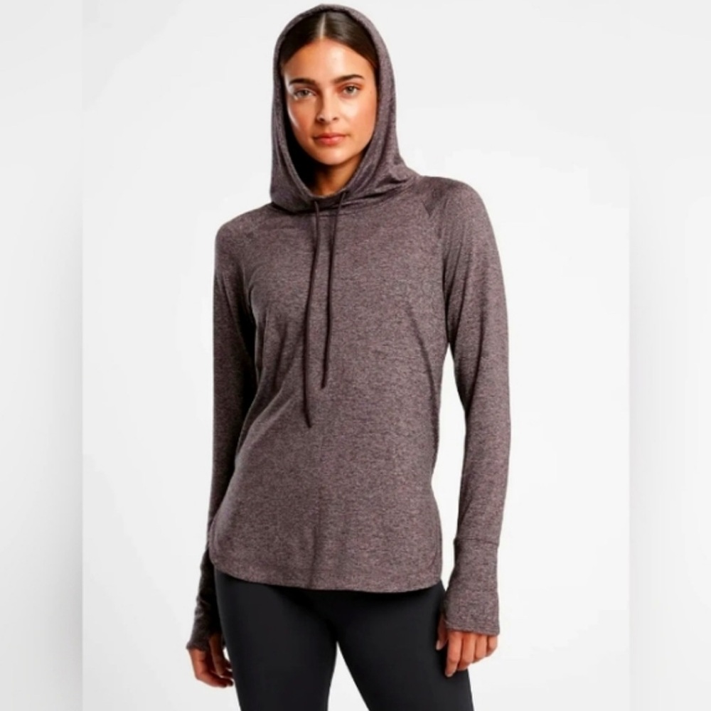 Athleta Women's Uptempo Heathered Hoodie - Dark Purple